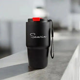 First I Drink The Coffee Personalized Black Sipper
